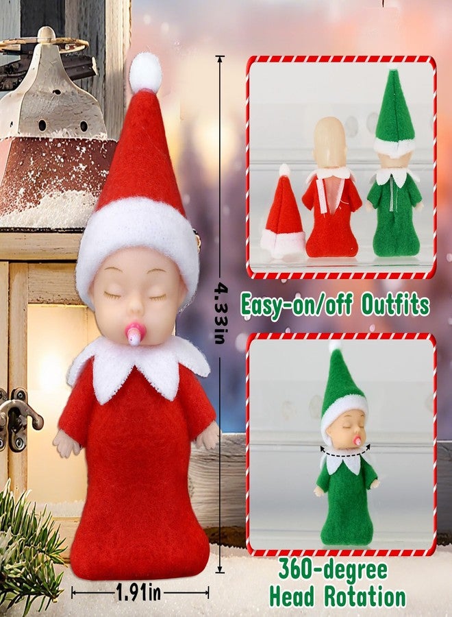 Voiiake Christmas Tiny Elf Doll Baby Miniature Elf Decoration Boy and Girl Xmas Family Kids for Christmas Decorations Doll Ornament Stocking Stuffers - Image 2